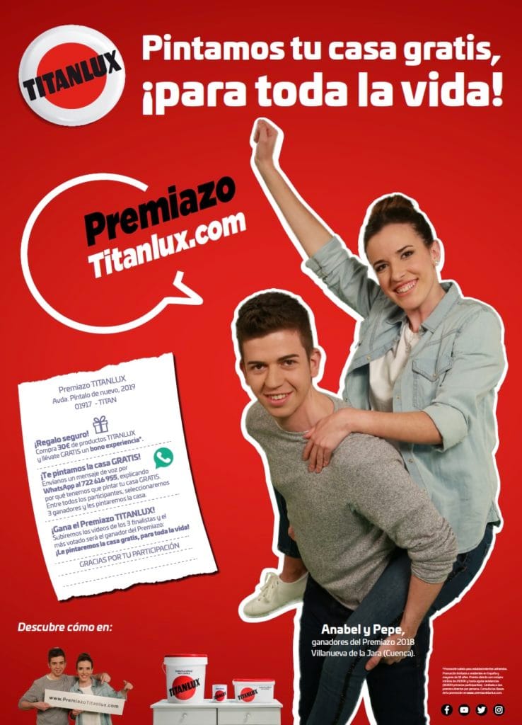 Compra tus productos Titan en Pinturas Bumar y participa en el sorteo de Titanlux para pintar tu casa gratis 1 premio titanlux pinturas bumar