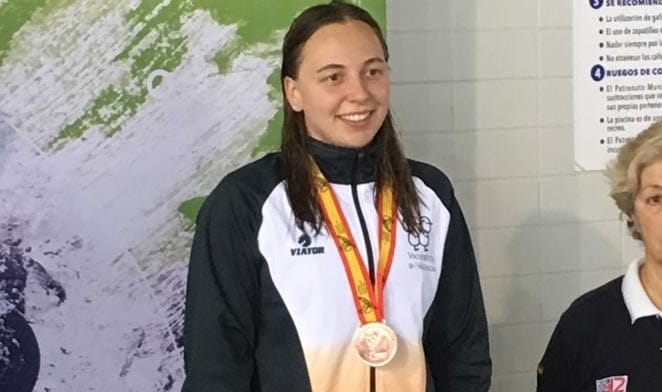 Sara Vázquez subió al podio en el Campeonato de España Universitario de Natación 1 sara vazquez tras la competicion