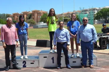 Uno de los podios de natación