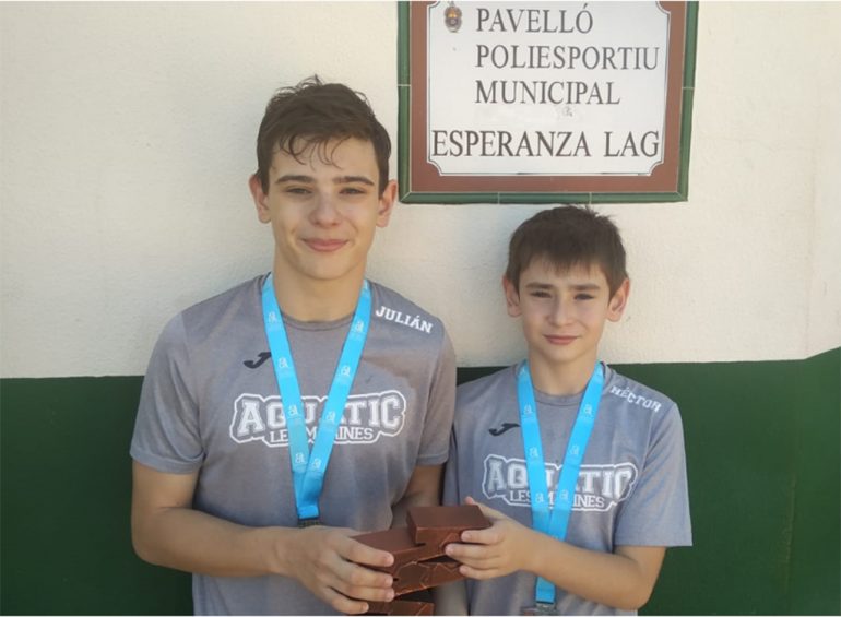 Hector y Julian Tamayo con sus medallas