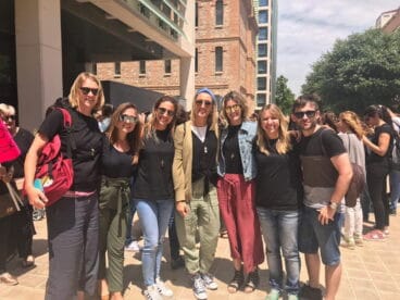profesionales de ludai en la manifestacion de valencia