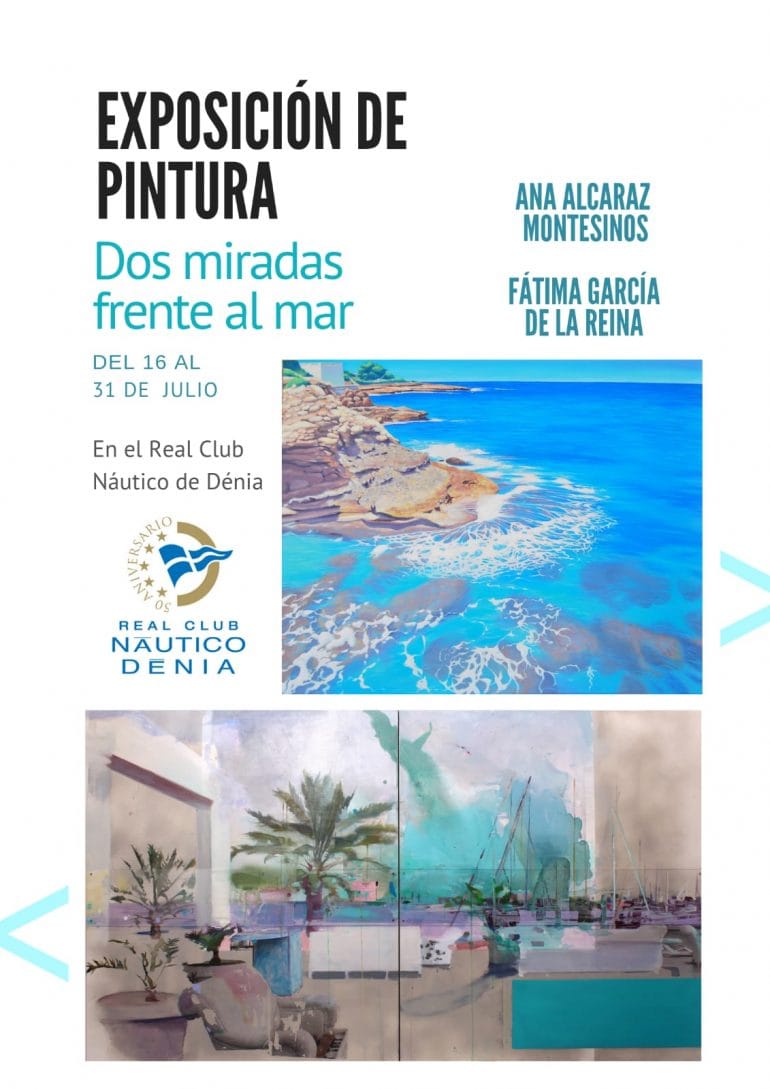 Cartel exposición %22Dos miradas frente al mar%22
