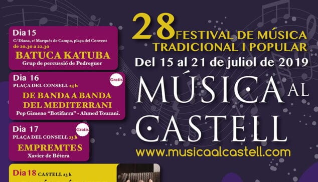 cartel programa musica al castell 2019