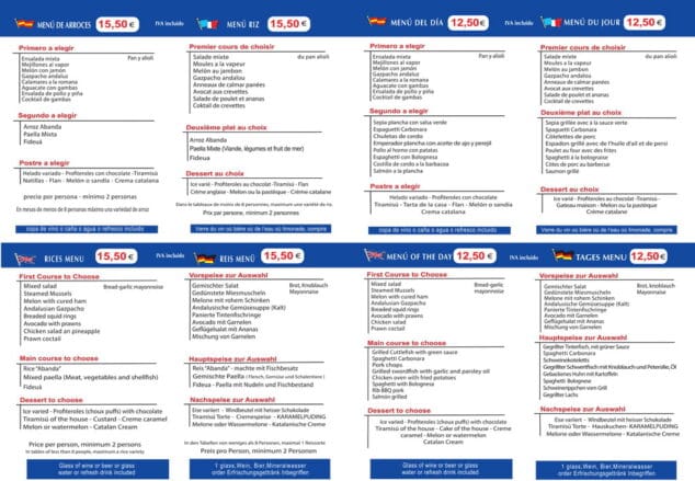 menus restaurante lanfora