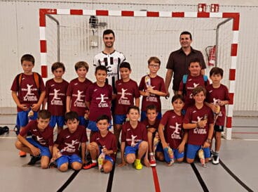 Uno de los equpos participante en el campus de fútbol sala en Dénia