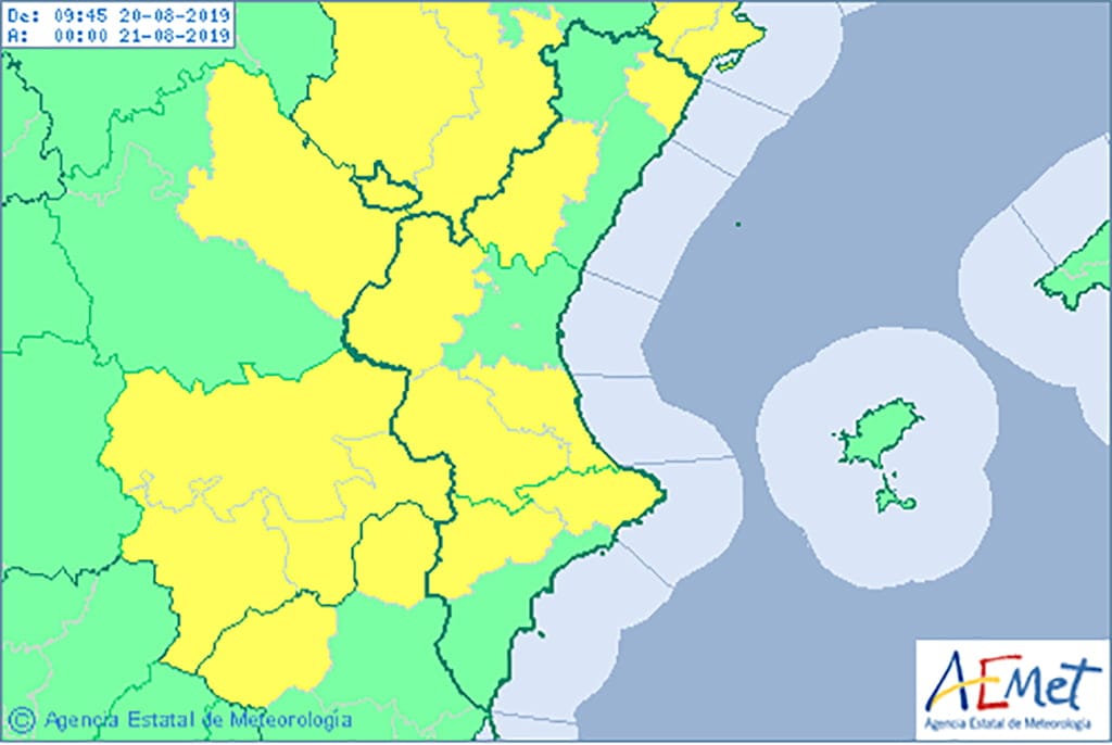 alerta amarilla por lluvias y tormenta