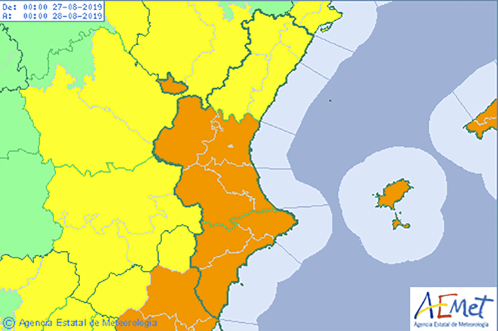 alerta naranja por fuertes lluvias