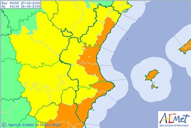 La alerta naranja sigue durante la jornada de hoy