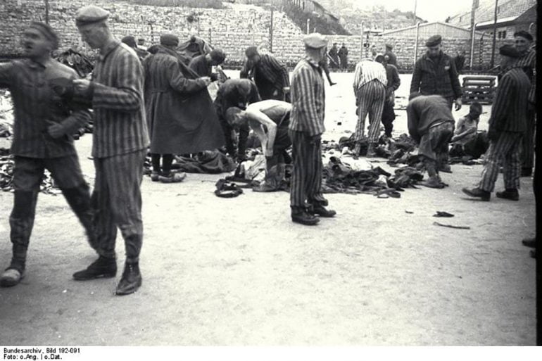 Presos del campo de concentración nazi de Mauthausen