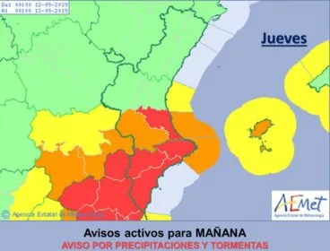 alerta roja por fuertes lluvias en la marina alta e1568240787490