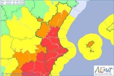 alerta roja por lluvias para el viernes 13 de septiembre