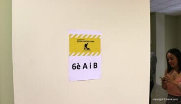 Aula compartida por los alumnos de sexto de primaria del Pou de la Muntanya