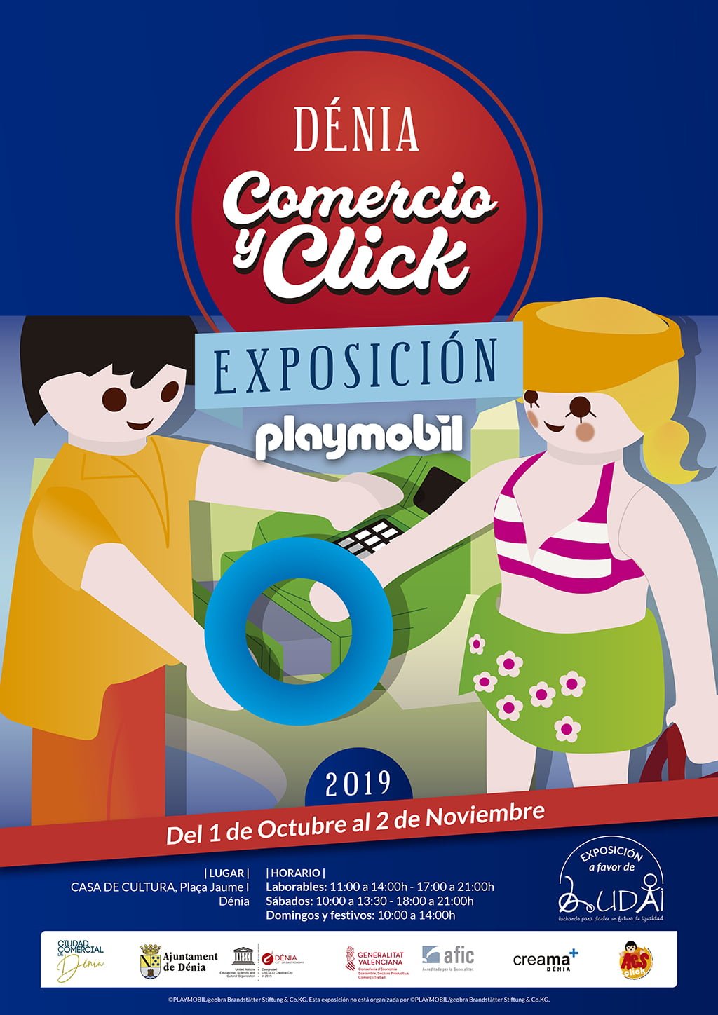 Cartel «Comercio y Click»
