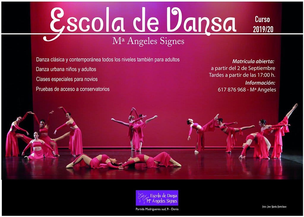 Imagen: Modalidades de danza en Escola de Dansa Mª Ángeles Signes