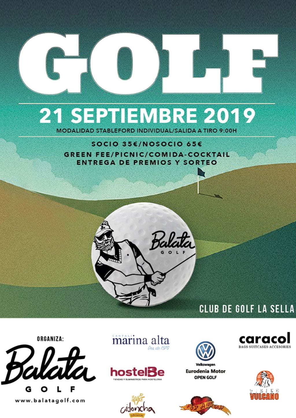 Únete al 3er Torneo Balata en La Sella Golf este sábado día 21 1 Imagen: Cartel Trofeo Balata 2019 - La Sella Golf