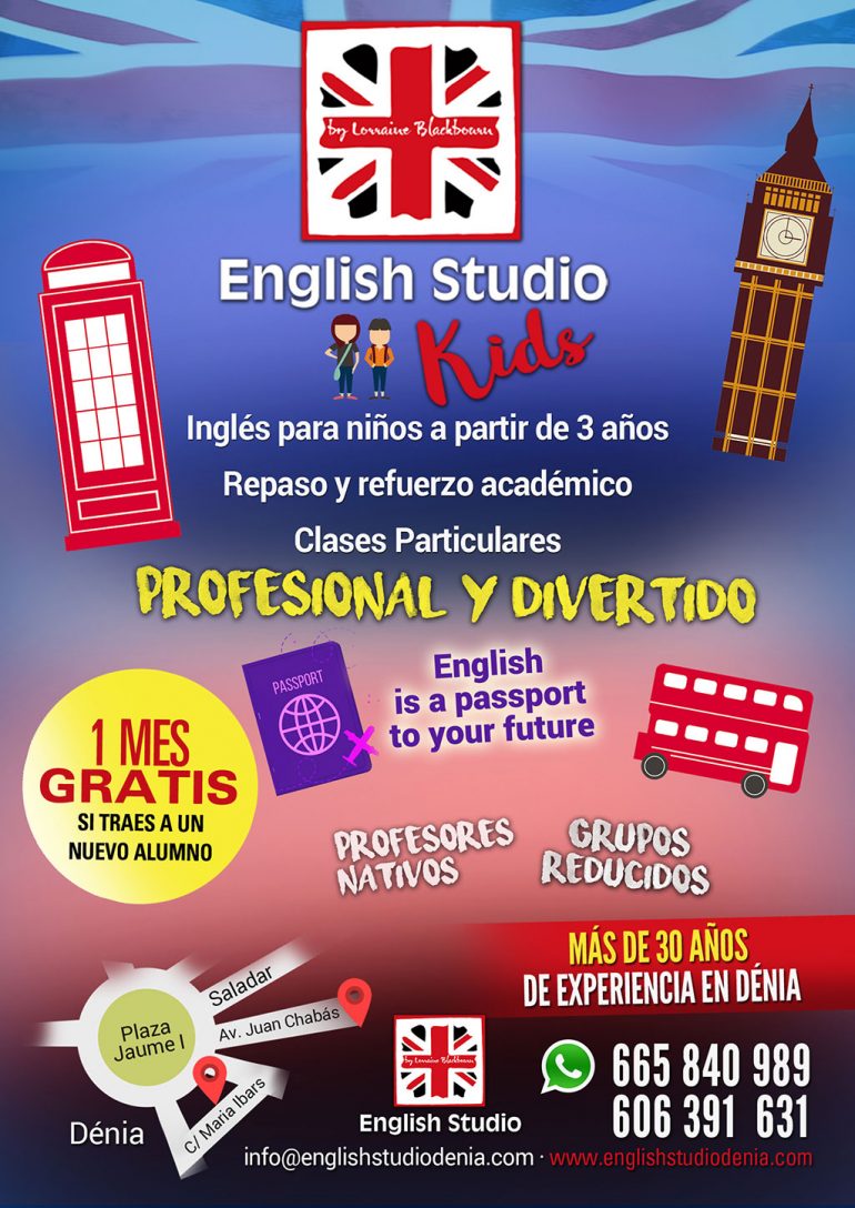 English Studio Kids está enfocado al aprendizaje de inglés para niños de a partir de 3 años