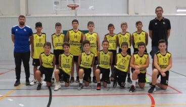 Equipo alevín del Dénia Básquet que venció al Paidos Dénia