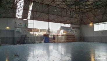 interior del pabellon danado