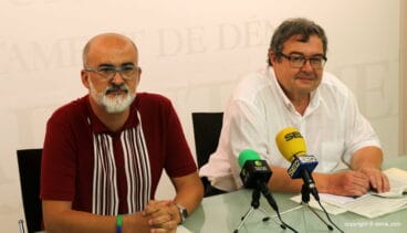 Los concejales Scotto y Roselló en rueda de prensa