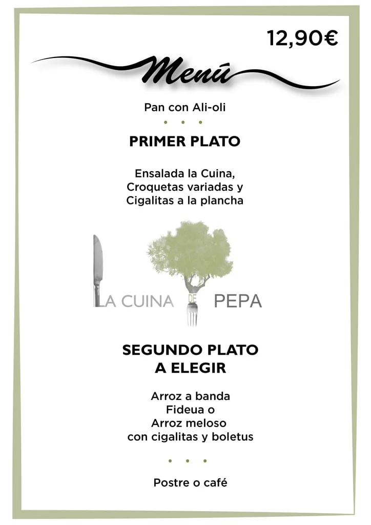 Menú diario en Dénia - La Cuina de Pepa