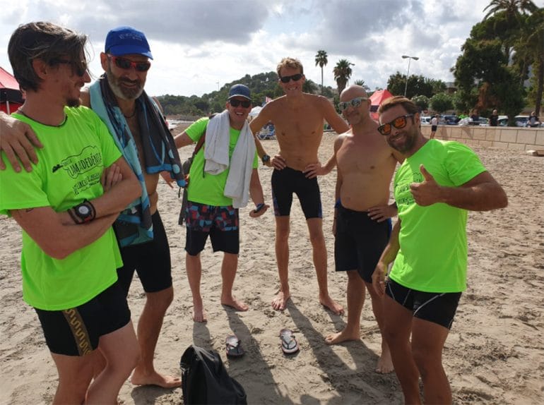 Nadadores dianenses tras la prueba