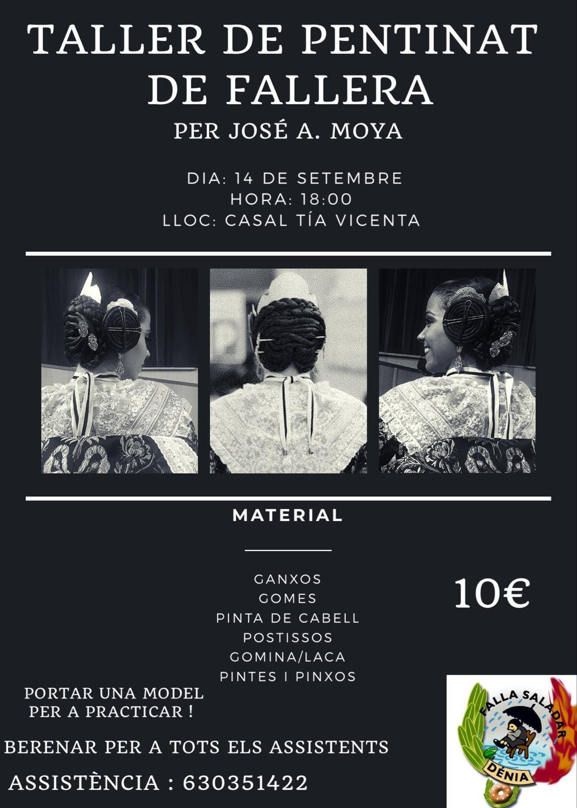 La Falla Saladar abre el plazo de inscripción para el taller de 'Cómo peinar moños de fallera' 1 Imagen: Taller de elaborar moños de Fallera