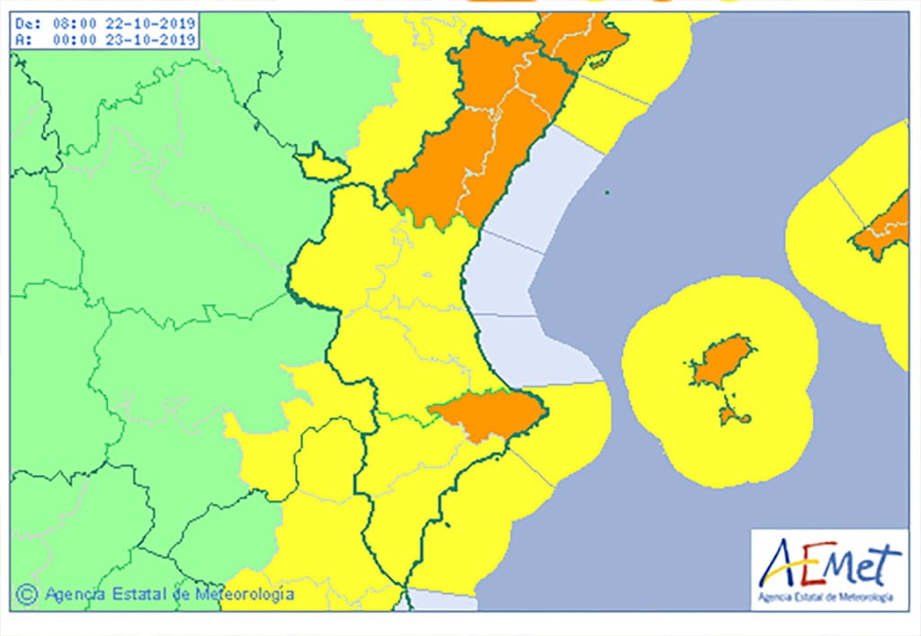 Imagen: Aemet activa la alerta naranja por lluvias