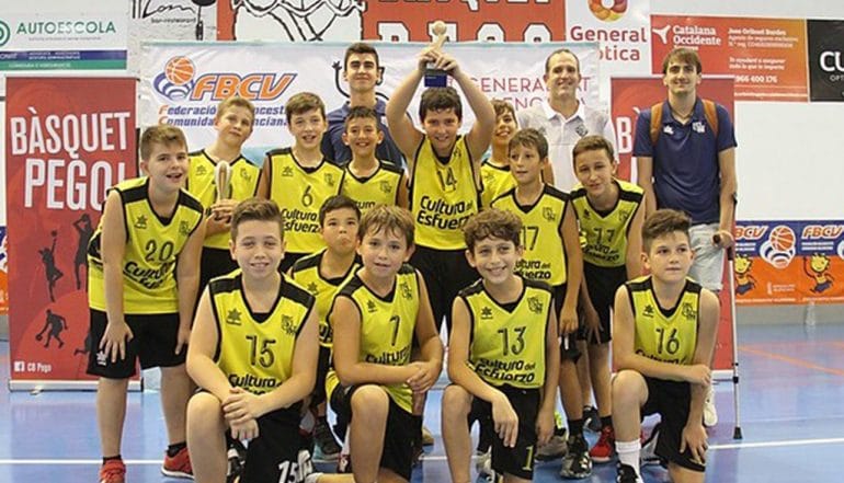 Alevín masculino 08, equipo campeón de la Lliga Valenciana