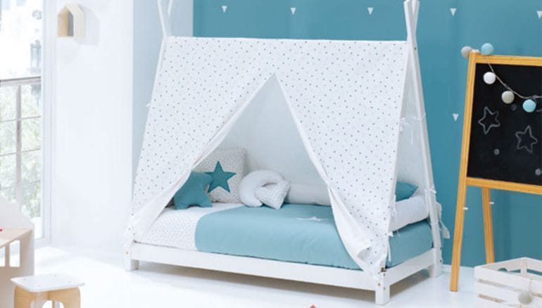 Cama Montessori Homy en color menta - Muebles Martínez