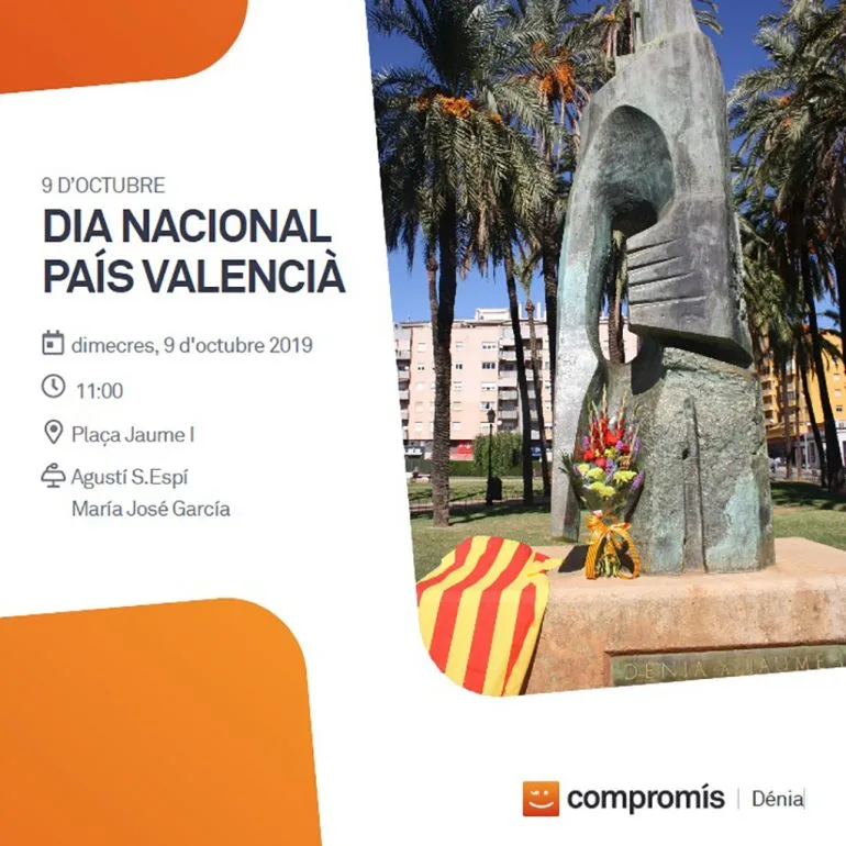 Cartel 9 d'Octubre de Compromís per Dénia