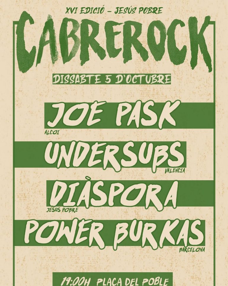 Cartel de la XVI edición del Cabrerock