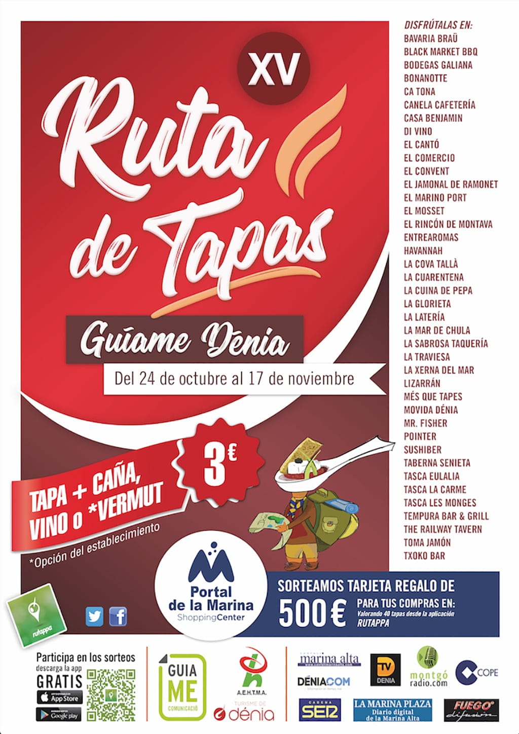 Imagen: Cartel XV Ruta de la Tapa de Dénia
