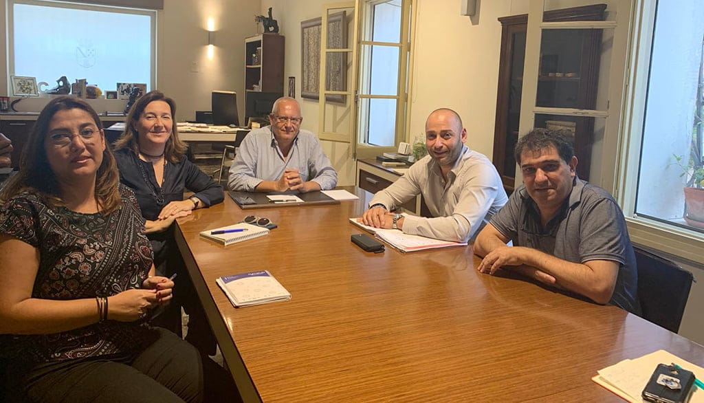 Imagen: El CEDMA reunido con el alcalde, Vicent Grimalt