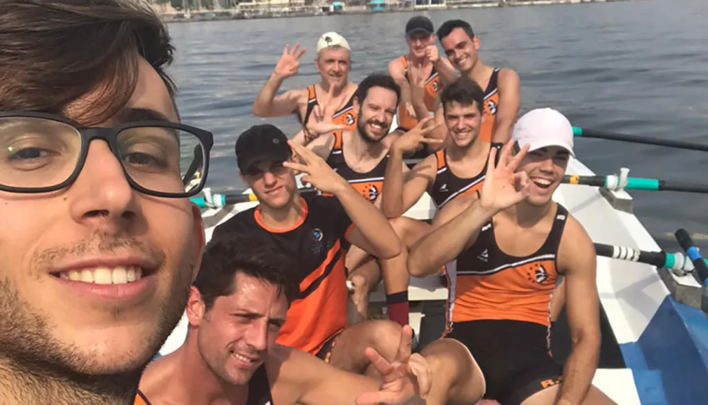 Imagen: Equipo de remo del Real Club Náutico Dénia en Cartagena