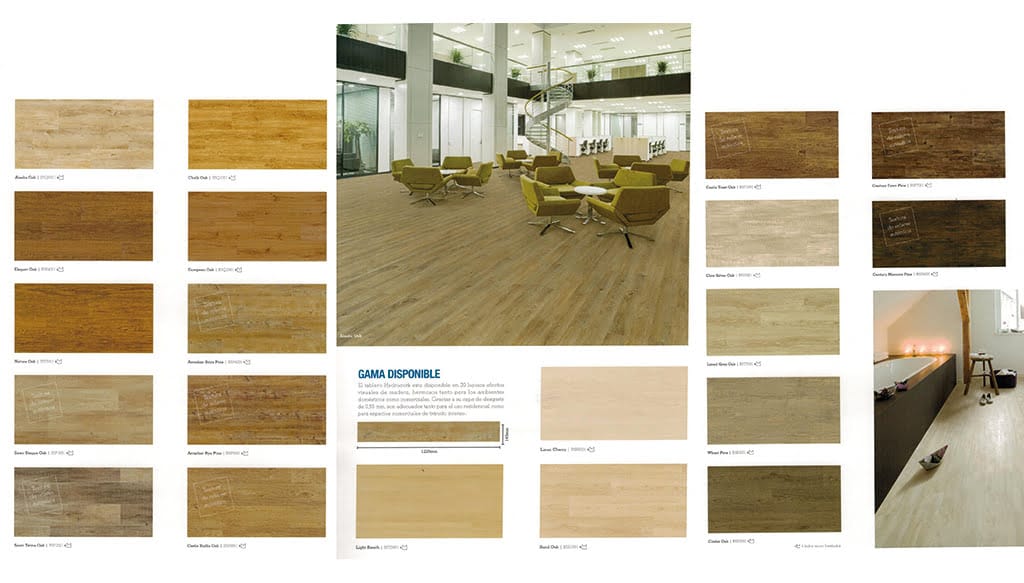 Imagen: Gama disponible del suelo flotante con núcleo de corcho - Marina Cuines