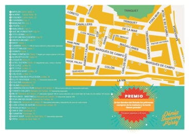 Mapa de comercios que se suman al evento