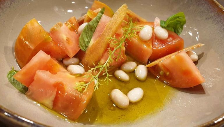 Tomate ecológico de l'hora d'Agustí con bonito - Arrels Dénia