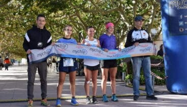 aida perez en el podio de pego