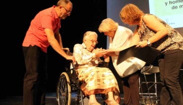 Francisca Serra durante el acto de homenaje