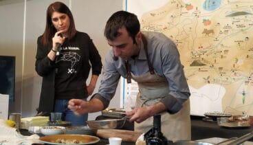 Muestra gastronómica durante la feria