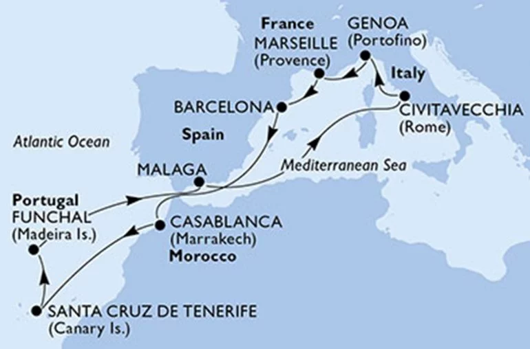Crucero Poesia Canarias-Madeira - Falken Tours