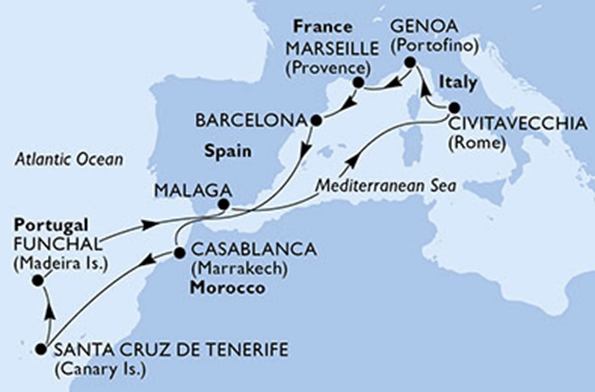 Crucero Poesia Canarias-Madeira – Falken Tours