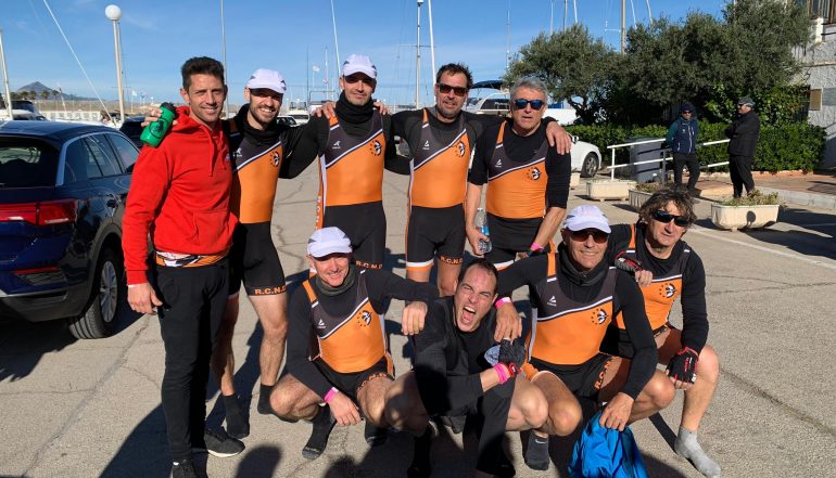 Rowers of the Real Club Náutico Dénia in the test