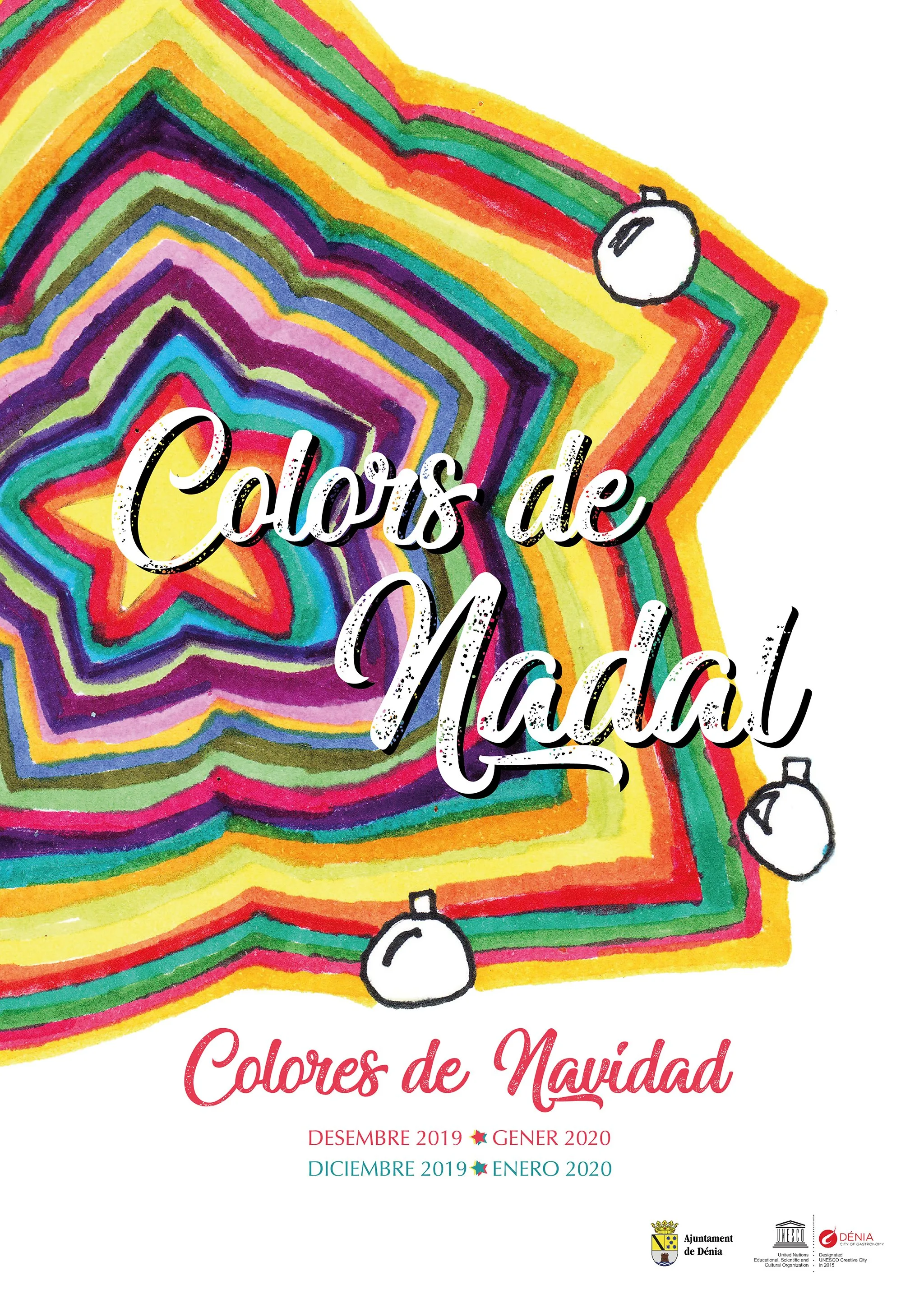 Los Reyes Magos se acercan a los colegios dianenses 1 Imagen: Cartel de Navidad 2019