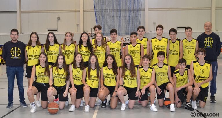 Equipos cadetes de la EM Dénia Básquet