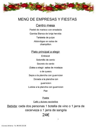 Menú para empresas y para grupos en Taberna Sevillana