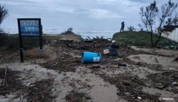 Basura en la playa tras el temporal