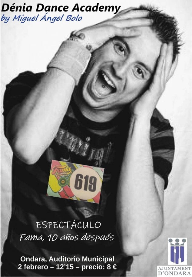 Imagen: Cartel del espectáculo 'Fama, 10 años después' el 2 de febrero en Ondara
