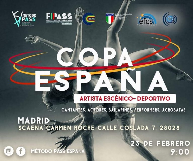 Cartel de la Copa de España a la que se presenta la Dénia Dance Academy by Miguel Ángel Bolo - Centro Deportivo Dénia