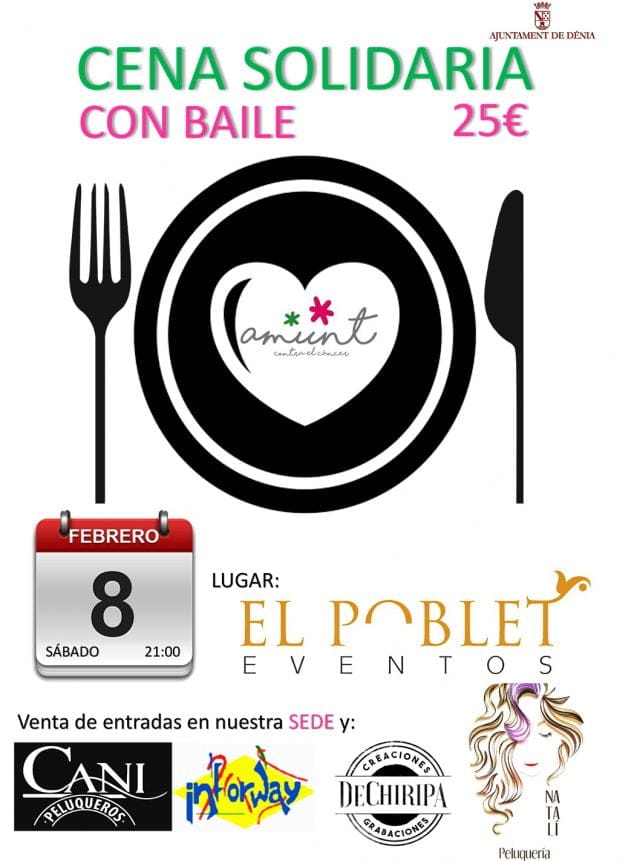 Imagen: Cartel de la cena de AMUNT
